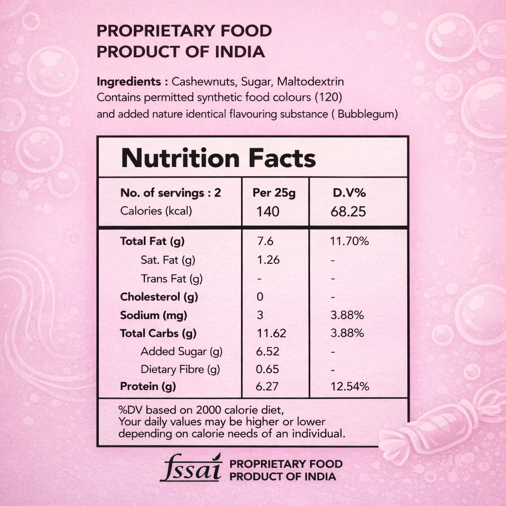 Bubblegum Flavoured Cashews