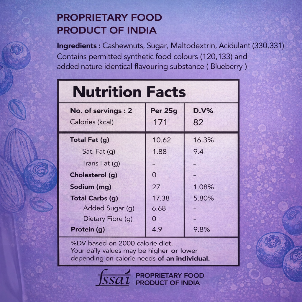 Blueberry Flavoured Cashews