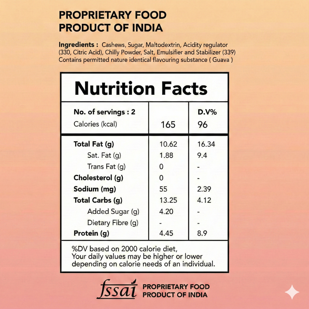Chilli Guava Flavoured Cashews