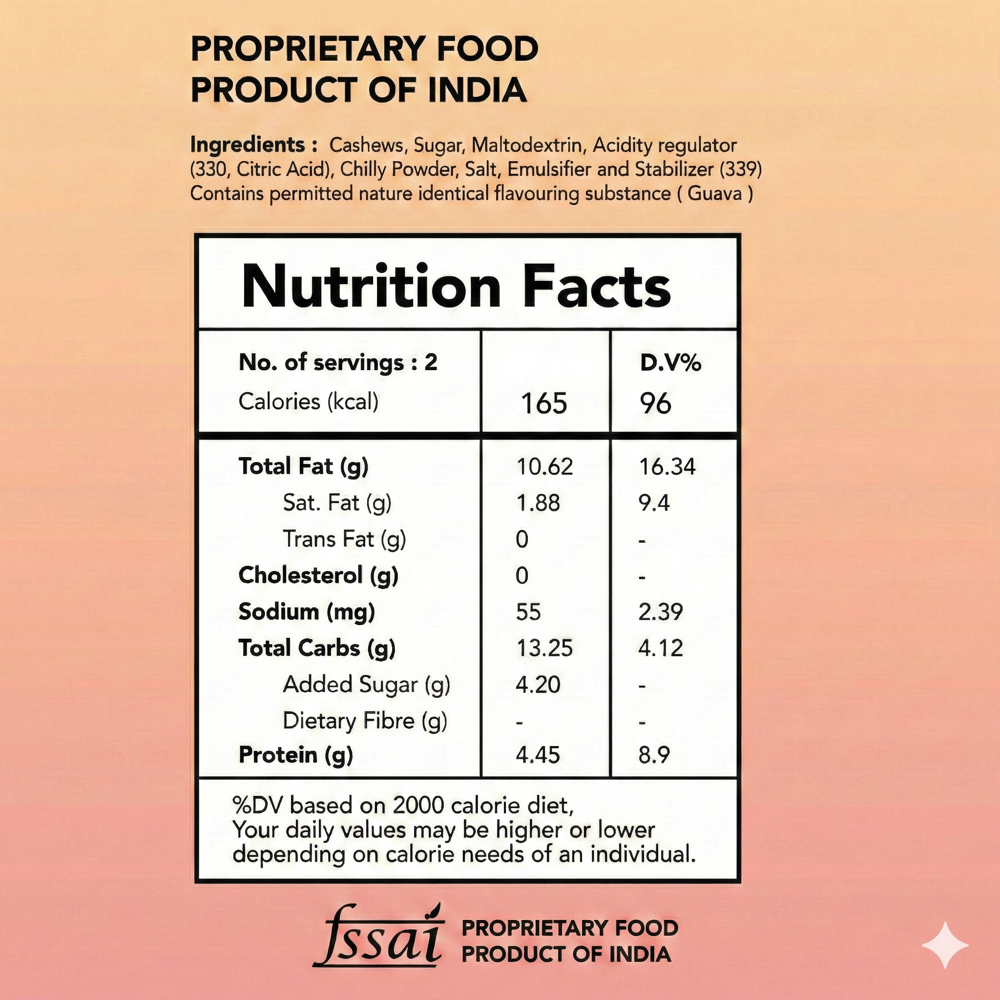 Chilli Guava Flavoured Cashews