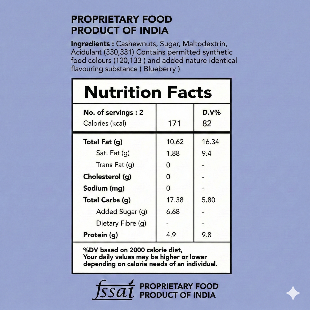 Blueberry Flavoured Cashews